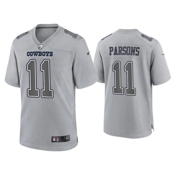Men's Dallas Cowboys #11 Micah Parsons Grey Atmosphere Fashion Stitched Game Jersey Men's Dallas Cowboys #11 Micah Parsons Grey Atmosphere Fashion Stitched Game Jersey