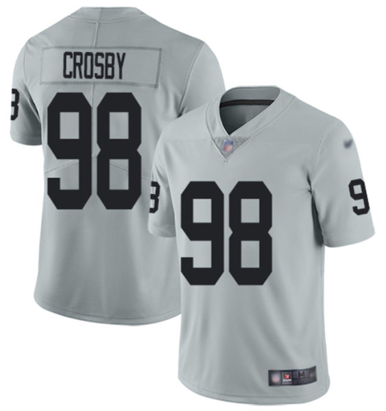 Men's Las Vegas Raiders #98 Maxx Crosby Grey Vapor Untouchable Limited Stitched Jersey Men's Las Vegas Raiders #98 Maxx Crosby Grey Vapor Untouchable Limited Stitched Jersey