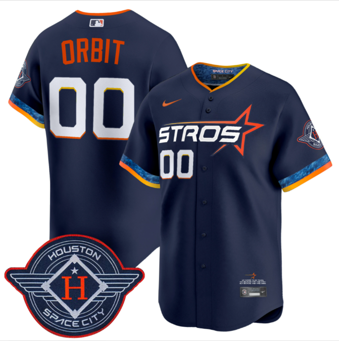 Men's Houston Astros Active Player Custom Navy 2025 City Connect Limited Stitched Baseball Jersey Men's Houston Astros Active Player Custom Navy 2025 City Connect Limited Stitched Baseball Jersey