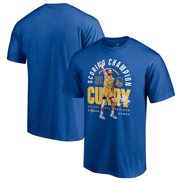Men's Golden State Warriors Stephen Curry 2022 Royal NBA Scoring Champion T-Shirt Men's Golden State Warriors Stephen Curry 2022 Royal NBA Scoring Champion T-Shirt