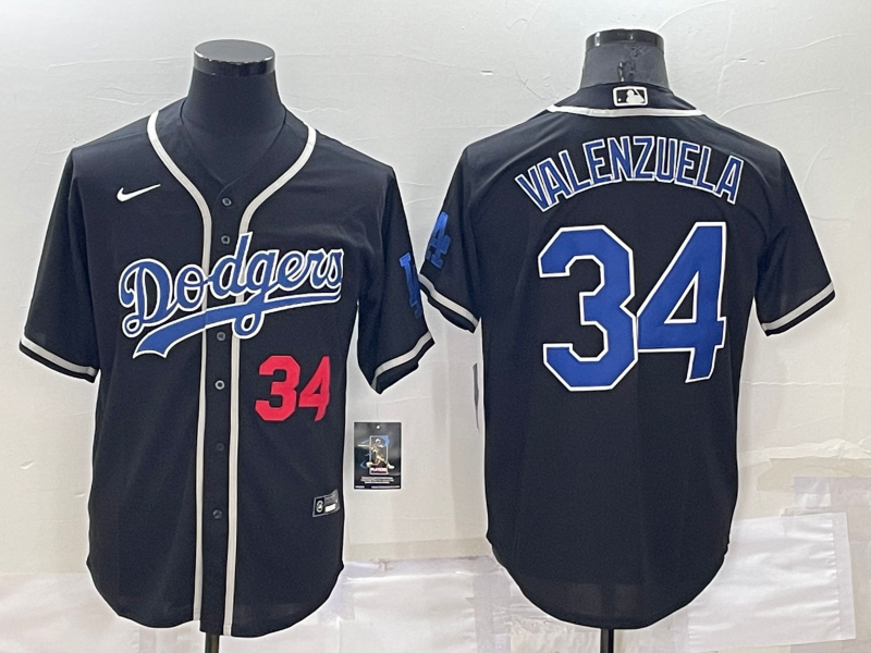 Men's Los Angeles Dodgers #34 Toro Valenzuela Black Cool Base Stitched Baseball Jersey Men's Los Angeles Dodgers #34 Toro Valenzuela Black Cool Base Stitched Baseball Jersey