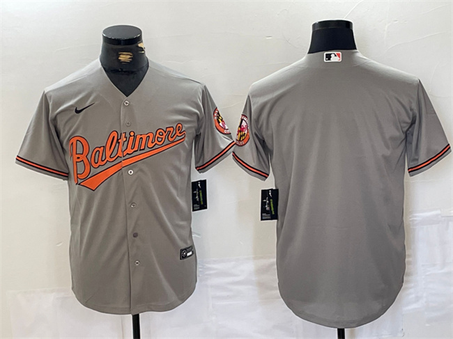 Men's Baltimore Orioles Blank Gray Cool Base Stitched Jersey Men's Baltimore Orioles Blank Gray Cool Base Stitched Jersey