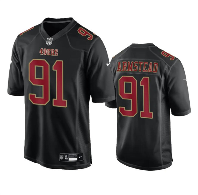 Men's San Francisco 49ers #91 Arik Armstead Black Fashion Vapor Untouchable Limited Stitched Football Jersey Men's San Francisco 49ers #91 Arik Armstead Black Fashion Vapor Untouchable Limited Stitched Football Jersey