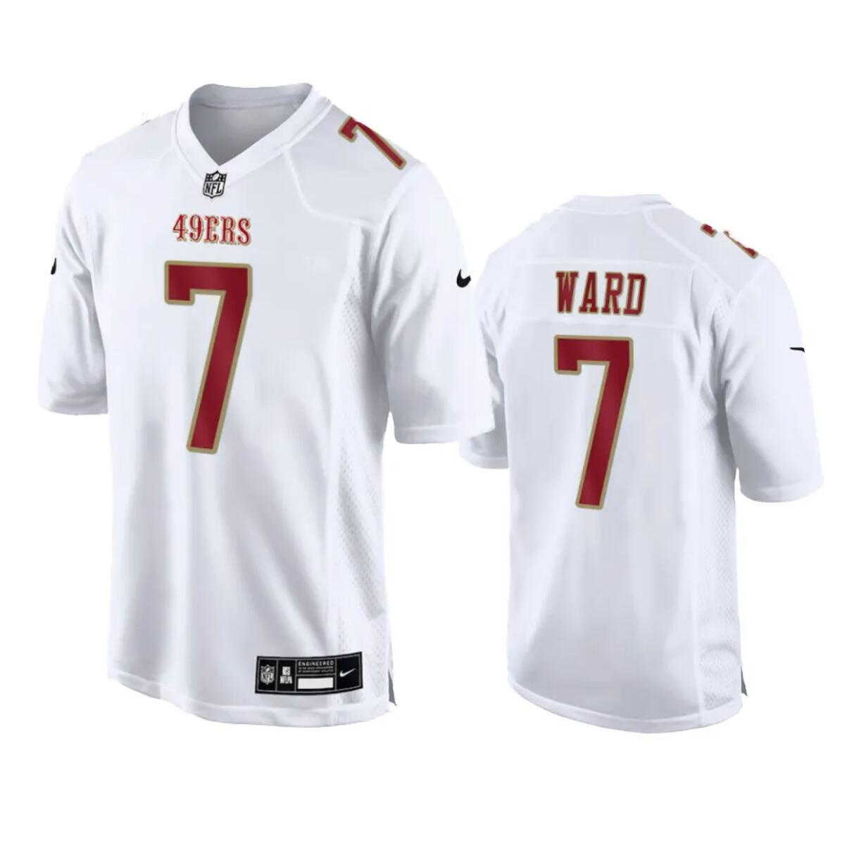 Men's San Francisco 49ers #7 Charvarius Ward White Fashion Vapor Untouchable Limited Stitched Football Jersey Men's San Francisco 49ers #7 Charvarius Ward White Fashion Vapor Untouchable Limited Stitched Football Jersey