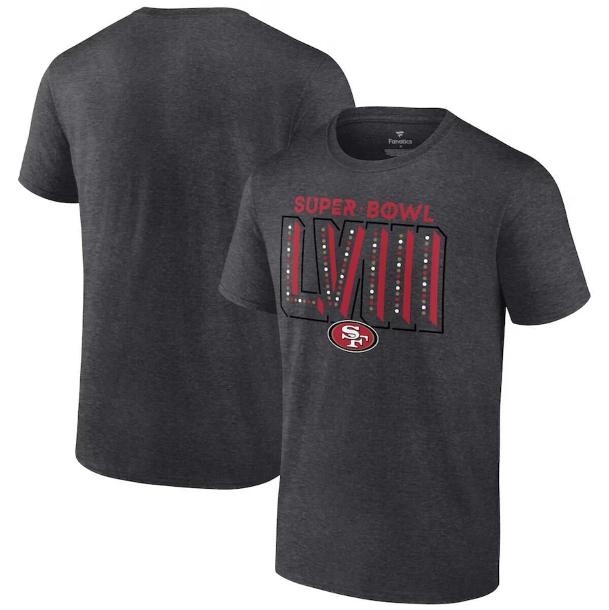Men's San Francisco 49ers Heather Charcoal Super Bowl LVIII Local Team T-Shirt Men's San Francisco 49ers Heather Charcoal Super Bowl LVIII Local Team T-Shirt