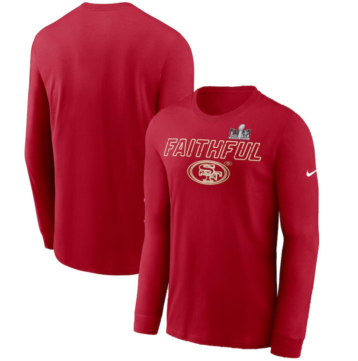 Men's San Francisco 49ers Scarlet Super Bowl LVIII Local Long Sleeve T-Shirt Men's San Francisco 49ers Scarlet Super Bowl LVIII Local Long Sleeve T-Shirt