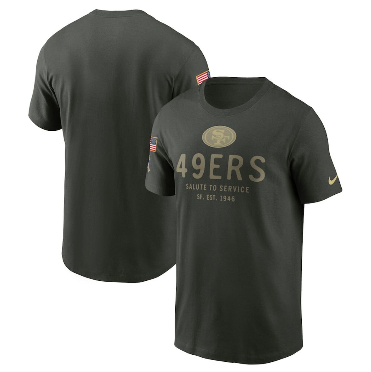 Men's San Francisco 49ers Forest Green 2025 Salute to Service Sideline Primary Edge Dri-FIT T-Shirt Men's San Francisco 49ers Forest Green 2025 Salute to Service Sideline Primary Edge Dri-FIT T-Shirt