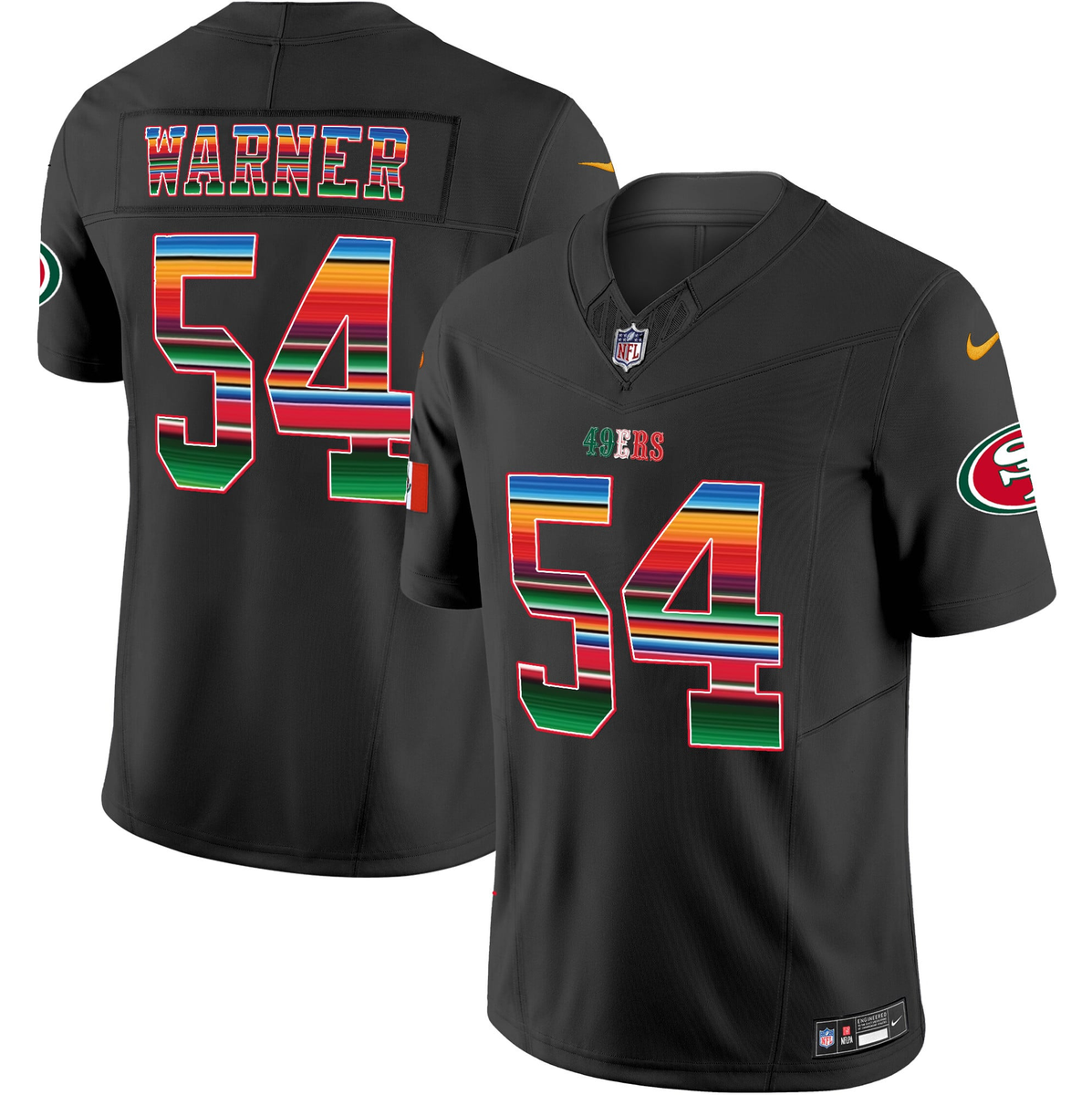 Men's San Francisco 49ers #54 Fred Warner Black Mexico 2026 F.U.S.E. Vapor Untouchable Limited Stitched Football Jersey