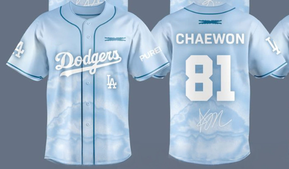 Men's Los Angeles Dodgers Active Player Custom X Le Sserafim Pureflow 2026 Tour Jersey