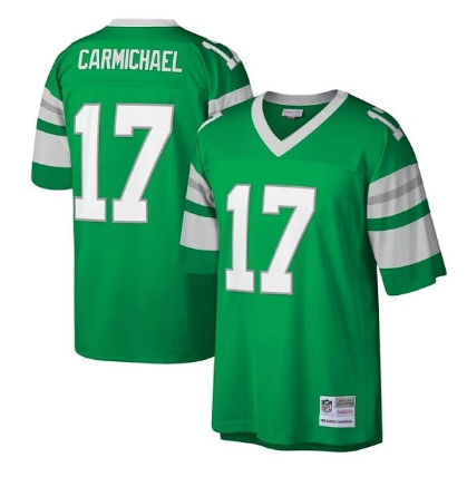 Men's Philadelphia Eagles Custom Green Mitchell & Ness Stitched Jersey