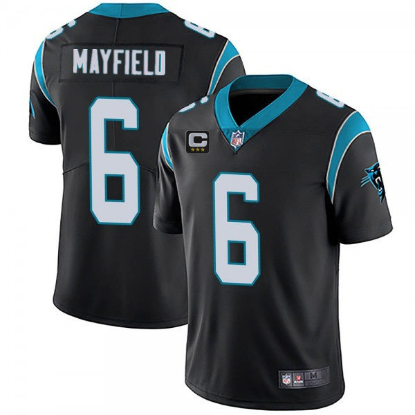 Men's Carolina Panthers #6 Baker Mayfield Black With 3-star C Patch Vapor Untouchable Limited Stitched Jersey Men's Carolina Panthers #6 Baker Mayfield Black With 3-star C Patch Vapor Untouchable Limited Stitched Jersey