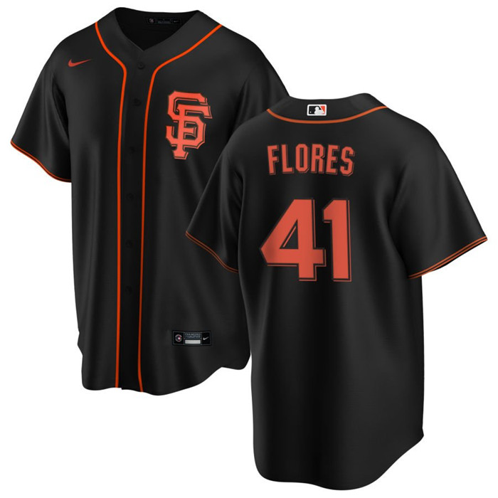 Men's San Francisco Giants #41 Wilmer Flores Black Cool Base Stitched Jersey Men's San Francisco Giants #41 Wilmer Flores Black Cool Base Stitched Jersey