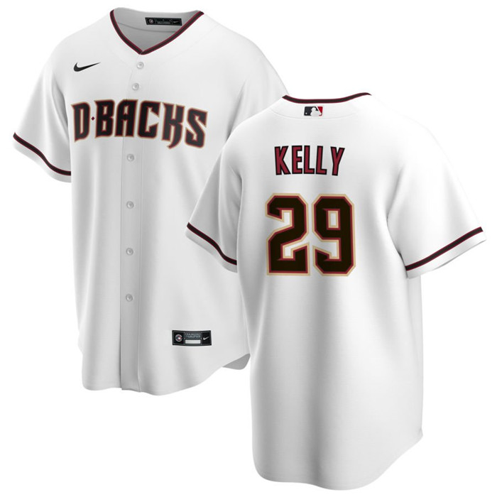 Men's Arizona Diamondbacks #29 Merrill Kelly White Cool Base Stitched Baseball Jersey Men's Arizona Diamondbacks #29 Merrill Kelly White Cool Base Stitched Baseball Jersey