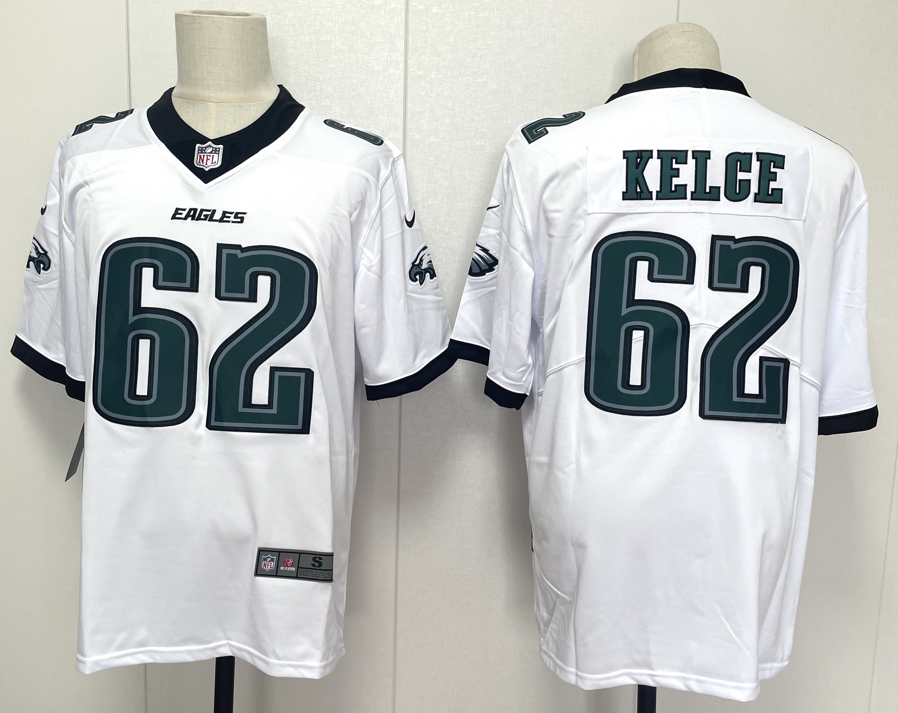 Men's Philadelphia Eagles #62 Jason Kelce White 2024 New Vapor Untouchable Limited Stitched Football Jersey