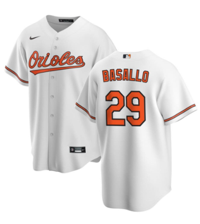 Men's Baltimore Orioles #29 Samuel Basallo White Cool Base Stitched Jersey Men's Baltimore Orioles #29 Samuel Basallo White Cool Base Stitched Jersey