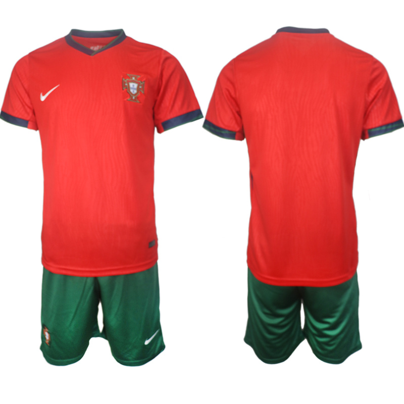 Men's Portugal Team Blank 2024-25 Red Home Soccer Jersey Men's Portugal Team Blank 2024-25 Red Home Soccer Jersey