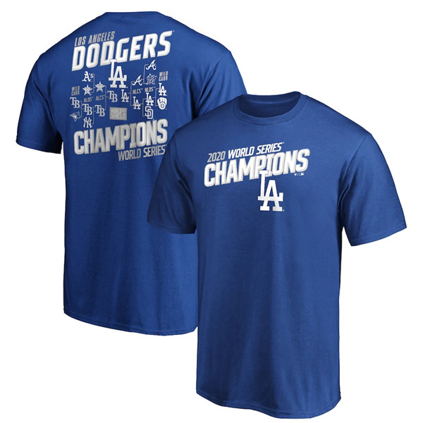 Men's Los Angeles Dodgers Royal 2020 World Series Champions T-shirt Men's Los Angeles Dodgers Royal 2020 World Series Champions T-shirt