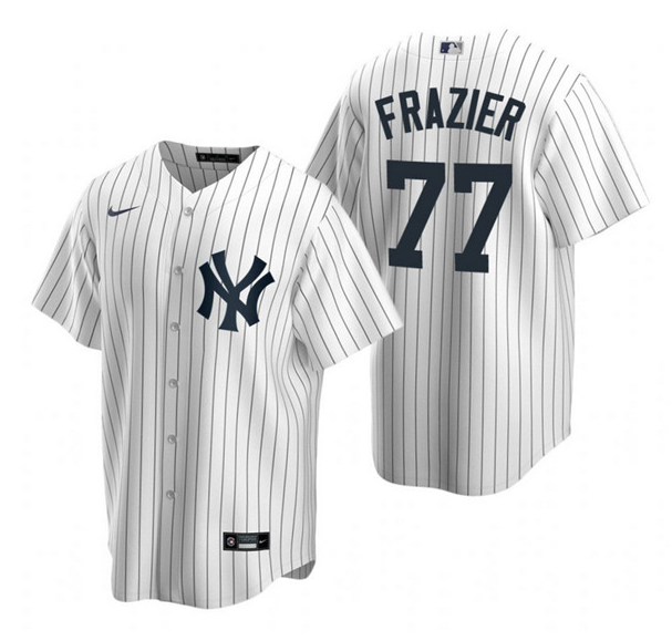 Men's New York Yankees #77 Clint Frazier White Cool Base Stitched Jersey Men's New York Yankees #77 Clint Frazier White Cool Base Stitched Jersey