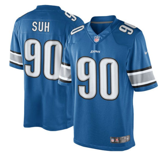 Men's Detroit Lions Active Player Custom Light Blue Team Color Limited Game Jersey