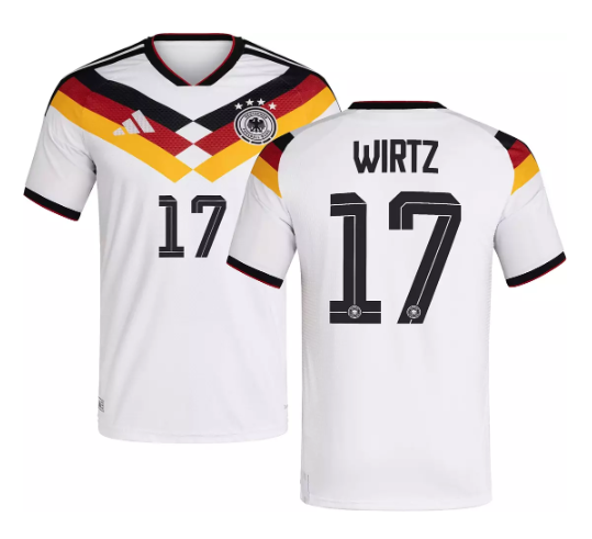 Men's Germany #17 Florian Wirtz White 2026 Home Authentic Soccer Jersey