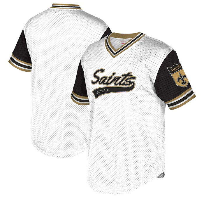 Men's New Orleans Saints Black Mitchell & Ness T-Shirt