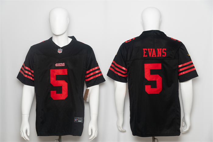 Men's San Francisco 49ers #5 Mike Evans Black 2026 F.U.S.E. Vapor Limited Stitched Football Jersey