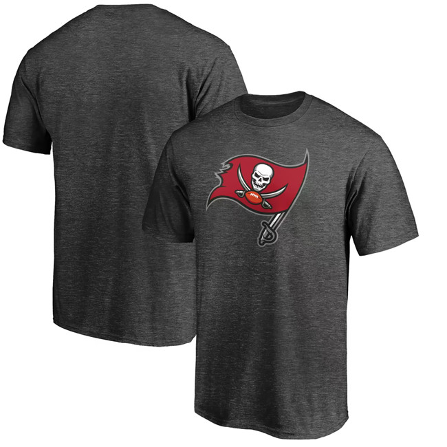 Men's Tampa Bay Buccaneers Heather Charcoal Primary Logo T-Shirt