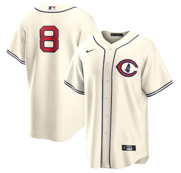 Men's Chicago Cubs #8 Ian Happ 2022 Cream Field Of Dreams Cool Base Stitched Baseball Jersey Men's Chicago Cubs #8 Ian Happ 2022 Cream Field Of Dreams Cool Base Stitched Baseball Jersey
