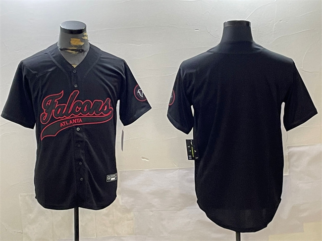 Men's Atlanta Falcons #18 Kirk Cousins Black With Patch Cool Base Stitched Baseball Jersey Men's Atlanta Falcons #18 Kirk Cousins Black With Patch Cool Base Stitched Baseball Jersey