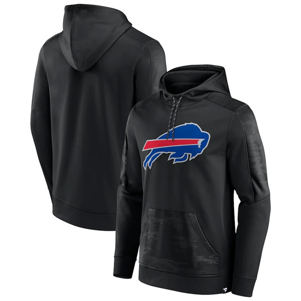 Men's Buffalo Bills Black On The Ball Pullover Hoodie Men's Buffalo Bills Black On The Ball Pullover Hoodie