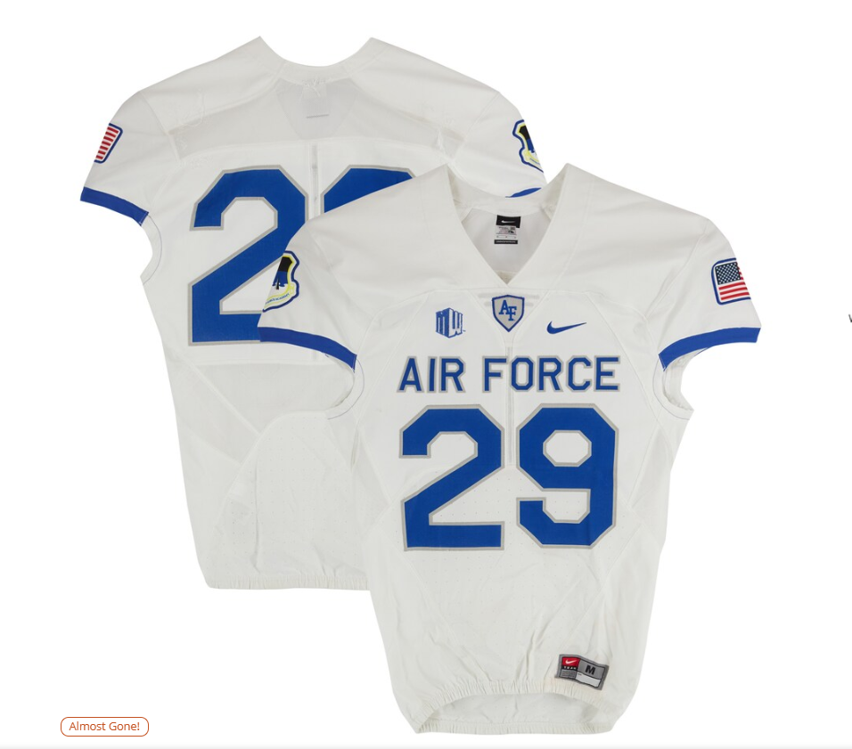 Men's Air Force Falcons Custom Team-Issued White Football Jersey