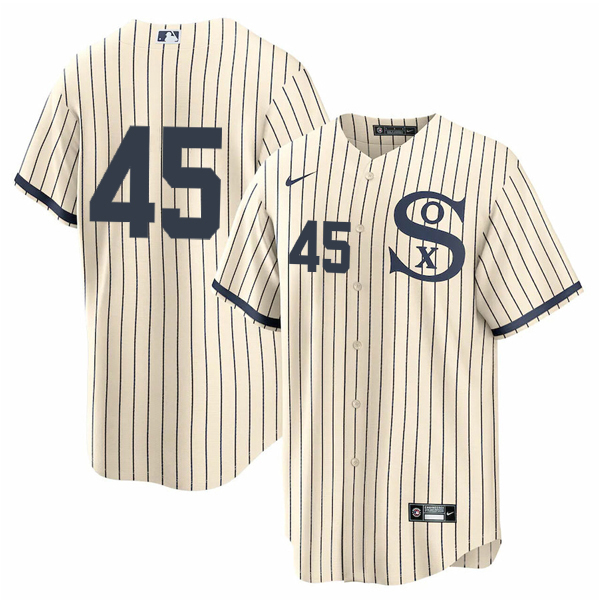 Men's Chicago White Sox #45 Michael Jordan 2021 Cream/Navy Field of Dreams