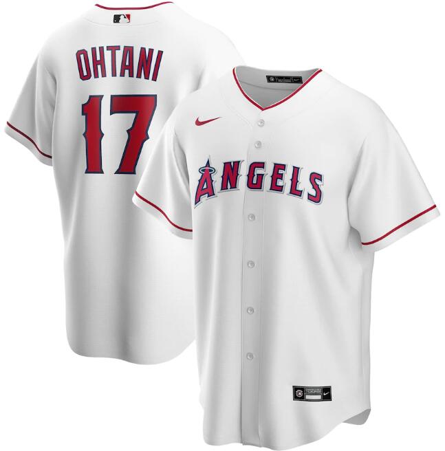Men's Los Angeles Angels #17 Shohei Ohtani White MLB Cool Base Stitched Jersey Men's Los Angeles Angels #17 Shohei Ohtani White MLB Cool Base Stitched Jersey