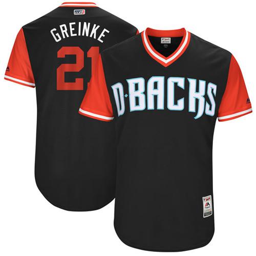 Diamondbacks #21 Zack Greinke Black "Greinke" Players Weekend Authentic Stitched MLB Jersey Diamondbacks #21 Zack Greinke Black "Greinke" Players Weekend Authentic Stitched MLB Jersey