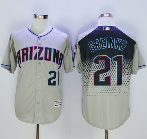 Diamondbacks #21 Zack Greinke Gray/Capri New Cool Base Stitched MLB Jersey Diamondbacks #21 Zack Greinke Gray/Capri New Cool Base Stitched MLB Jersey