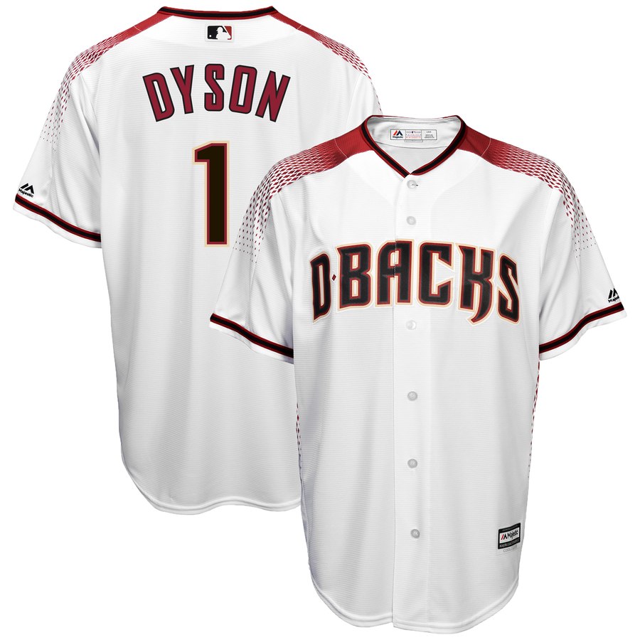 Arizona Diamondbacks #1 Jarrod Dyson Majestic White Home Cool Base Player Jersey Arizona Diamondbacks #1 Jarrod Dyson Majestic White Home Cool Base Player Jersey