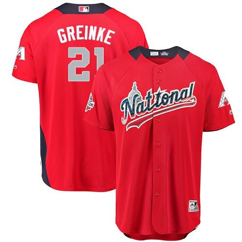 Diamondbacks #21 Zack Greinke Red 2018 All-Star National League Stitched MLB Jersey Diamondbacks #21 Zack Greinke Red 2018 All-Star National League Stitched MLB Jersey