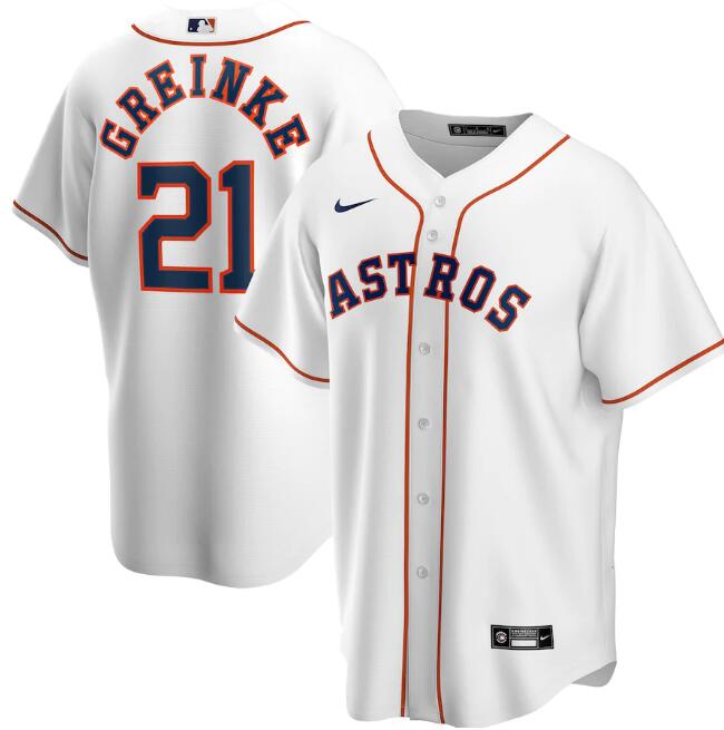 Men's Houston Astros #21 Zack Greinke White MLB Cool Base Stitched Jersey Men's Houston Astros #21 Zack Greinke White MLB Cool Base Stitched Jersey