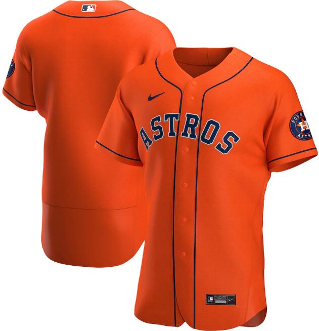 Men's Houston Astros Blank Orange MLB Flex Base Stitched Jersey Men's Houston Astros Blank Orange MLB Flex Base Stitched Jersey