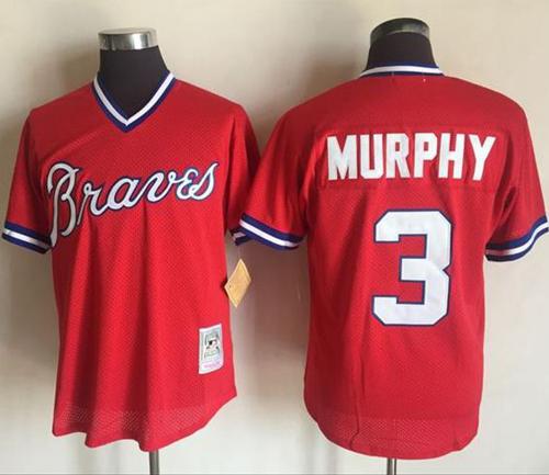 Mitchell And Ness 1980 Braves #3 Dale Murphy Red Stitched MLB Jersey Mitchell And Ness 1980 Braves #3 Dale Murphy Red Stitched MLB Jersey