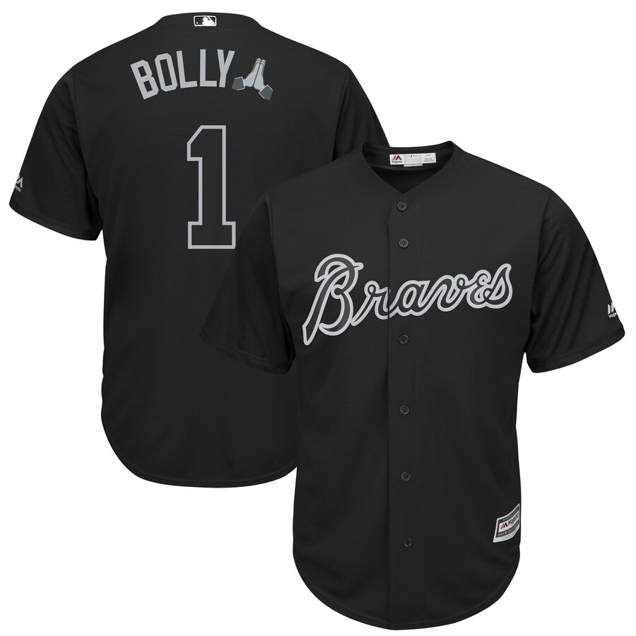 Atlanta Braves #1 Ozzie Albies Majestic 2019 Players' Weekend Cool Base Player Jersey Black Atlanta Braves #1 Ozzie Albies Majestic 2019 Players' Weekend Cool Base Player Jersey Black