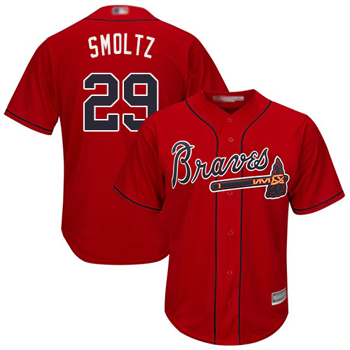 Braves #29 John Smoltz Red Cool Base Stitched MLB Jersey Braves #29 John Smoltz Red Cool Base Stitched MLB Jersey