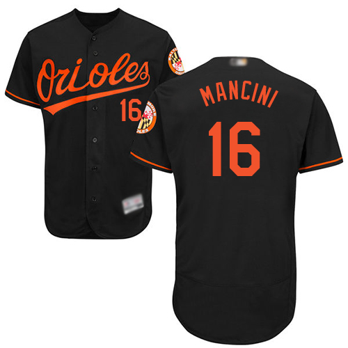 Orioles #16 Trey Mancini Black Flexbase Authentic Collection Stitched MLB Jersey Orioles #16 Trey Mancini Black Flexbase Authentic Collection Stitched MLB Jersey