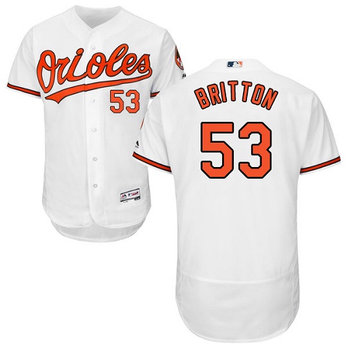 Orioles #53 Zach Britton White Flexbase Authentic Collection Stitched MLB Jersey Orioles #53 Zach Britton White Flexbase Authentic Collection Stitched MLB Jersey
