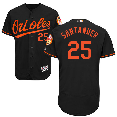 Orioles #25 Anthony Santander Black Flexbase Authentic Collection Stitched MLB Jersey Orioles #25 Anthony Santander Black Flexbase Authentic Collection Stitched MLB Jersey