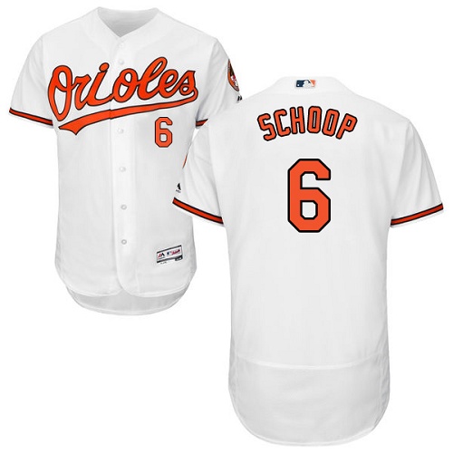 Orioles #6 Jonathan Schoop White Flexbase Authentic Collection Stitched MLB Jersey Orioles #6 Jonathan Schoop White Flexbase Authentic Collection Stitched MLB Jersey