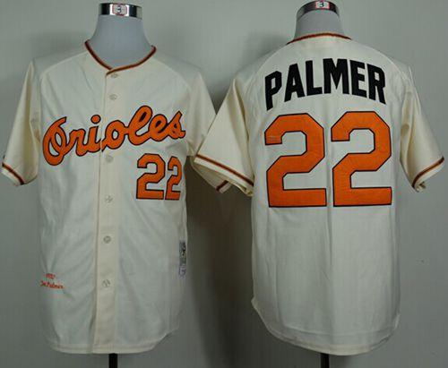 Mitchell And Ness 1989 Orioles #22 Jim Palmer Cream Throwback Stitched MLB Jersey Mitchell And Ness 1989 Orioles #22 Jim Palmer Cream Throwback Stitched MLB Jersey