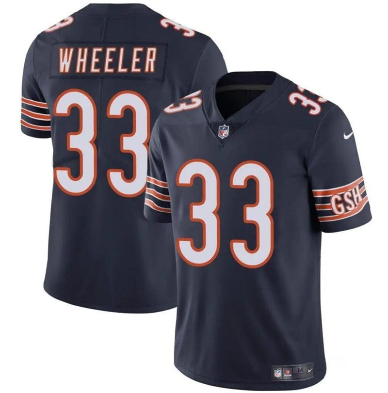 Men's Chicago Bears #33 Ian Wheeler Navy Vapor Stitched Football Jersey Men's Chicago Bears #33 Ian Wheeler Navy Vapor Stitched Football Jersey