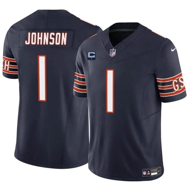 Men's Chicago Bears #1 Jaylon Johnson Navy 2024 F.U.S.E. With 1-star C Patch Vapor Untouchable Limited Stitched Football Jersey Men's Chicago Bears #1 Jaylon Johnson Navy 2024 F.U.S.E. With 1-star C Patch Vapor Untouchable Limited Stitched Football Jersey