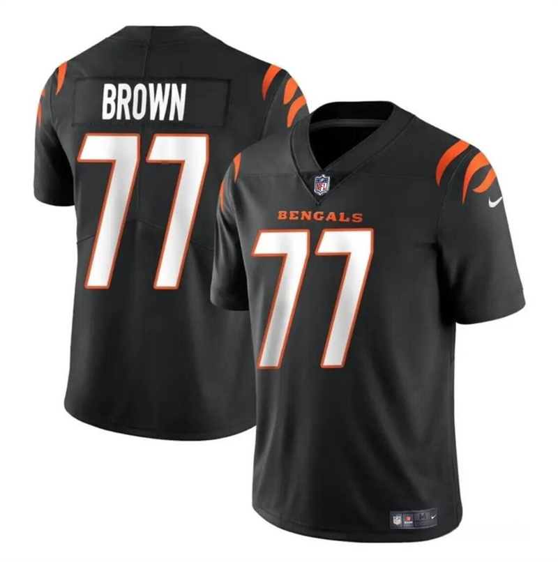 Men's Cincinnati Bengals #77 Trent Brown Black Vapor Untouchable Limited Stitched Jersey Men's Cincinnati Bengals #77 Trent Brown Black Vapor Untouchable Limited Stitched Jersey